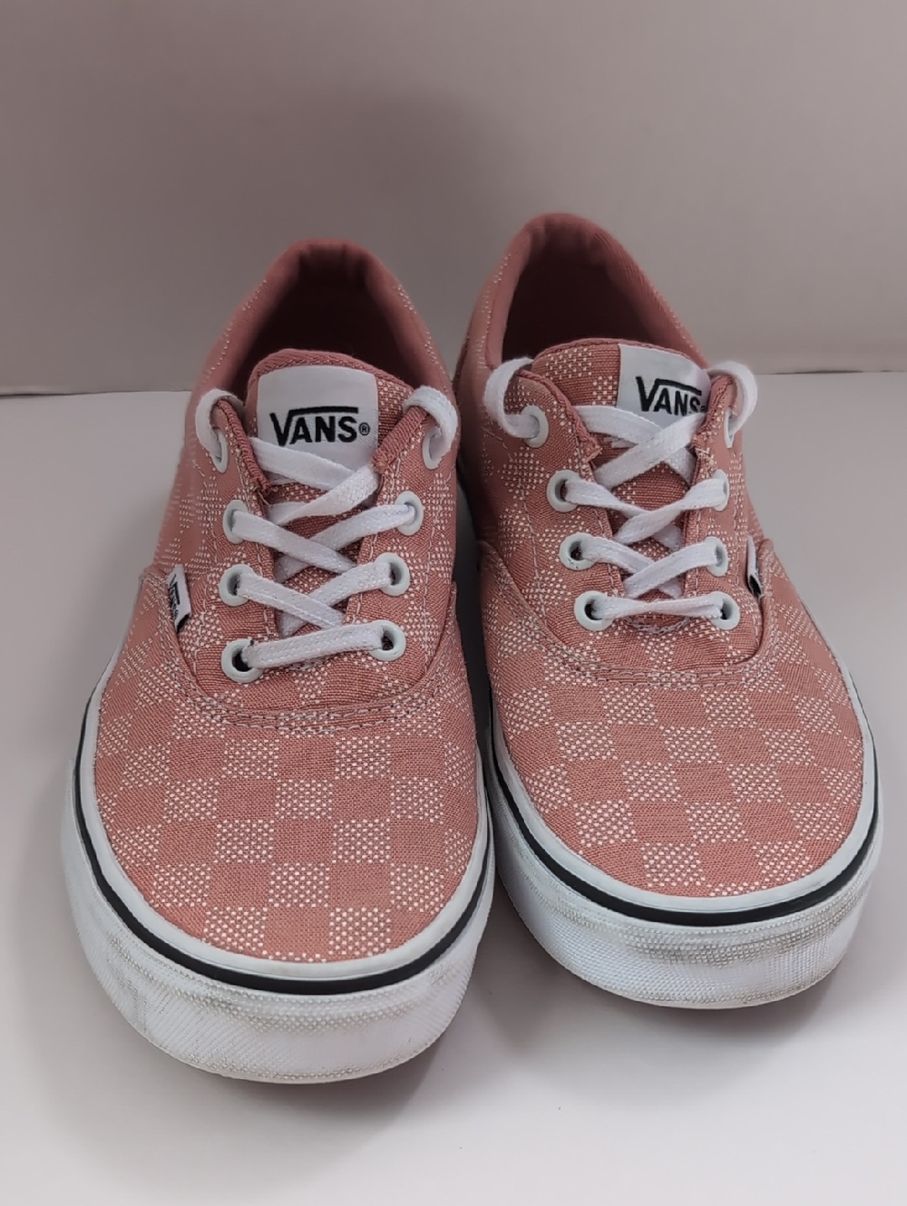 Vans Pink Checkerboard Low-Top Sneakers